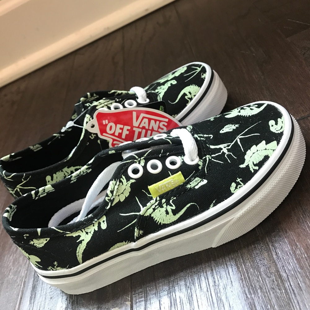 Boys Vans Sneakers Glow-in-the-dark Dinosaurs